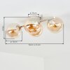 Plafonnier Gastor moderne à 4 lumières avec verre ambré et agencement en grappe