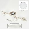 Koyoto plafonnier globe 4 lumières E14, luminaire de plafond rond rétro vintage