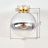 Gastor plafonnier boule, luminaire de plafond rond ø 25 cm, culot E27