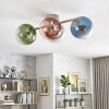 Koyoto plafonnier boule E14 4 lumières, plafonnier globe rétro à bras croisés