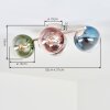 Koyoto plafonnier boule E14 4 lumières, plafonnier globe rétro à bras croisés