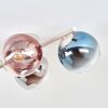 Koyoto plafonnier boule E14 4 lumières, plafonnier globe rétro à bras croisés