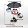 Chehalis plafonnier globe 4 lampes G9 Ø 38 cm, style vintage moderne pour salon