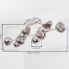 Gastor plafonnier rampe 10 lumières E14, sphères allongées rétro-vintage