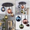 Plafonnier moderne à sphères Chehalis, 4 lumières, abat-jour multicolores ø 12 cm