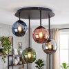 Plafonnier moderne à sphères Chehalis, 4 lumières, abat-jour multicolores ø 12 cm