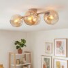 Koyoto plafonnier boule 4 lumières E14, rampe allongée style rétro vintage