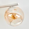 Koyoto plafonnier boule 4 lumières E14, rampe allongée style rétro vintage