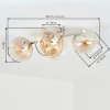 Koyoto plafonnier boule 4 lumières E14, style moderne rétro vintage