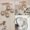 Plafonnier Gastor 5 lumières, luminaire de plafond à globes E14 pour salon