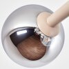 Plafonnier moderne Koyoto à 10 lumières avec abat-jour en verre ambre, chrome, clair et fumé