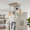 Plafonnier Gastor à boules, luminaire de plafond 5 lumières E14 rétro moderne