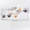 Gastor plafonnier 10 flammes E14 à globes, luminaire plafond vintage