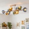 Koyoto plafonnier à globes 10 lampes, design rétro moderne, culots E14
