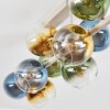 Koyoto plafonnier à globes 10 lampes, design rétro moderne, culots E14