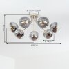 Gastor plafonnier rond à boules, 7 flammes E14, ø 82 cm, style rétro