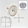 Gastor plafonnier rond à boules ø 45 cm, plafonnier 5 lumières rétro