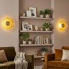 Liriel applique murale LED intérieure ronde, lot de 2, design rétro à reliefs