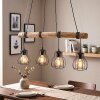 Gondo suspension salle à manger avec barre en bois, 4 points E27, longueur 80 cm