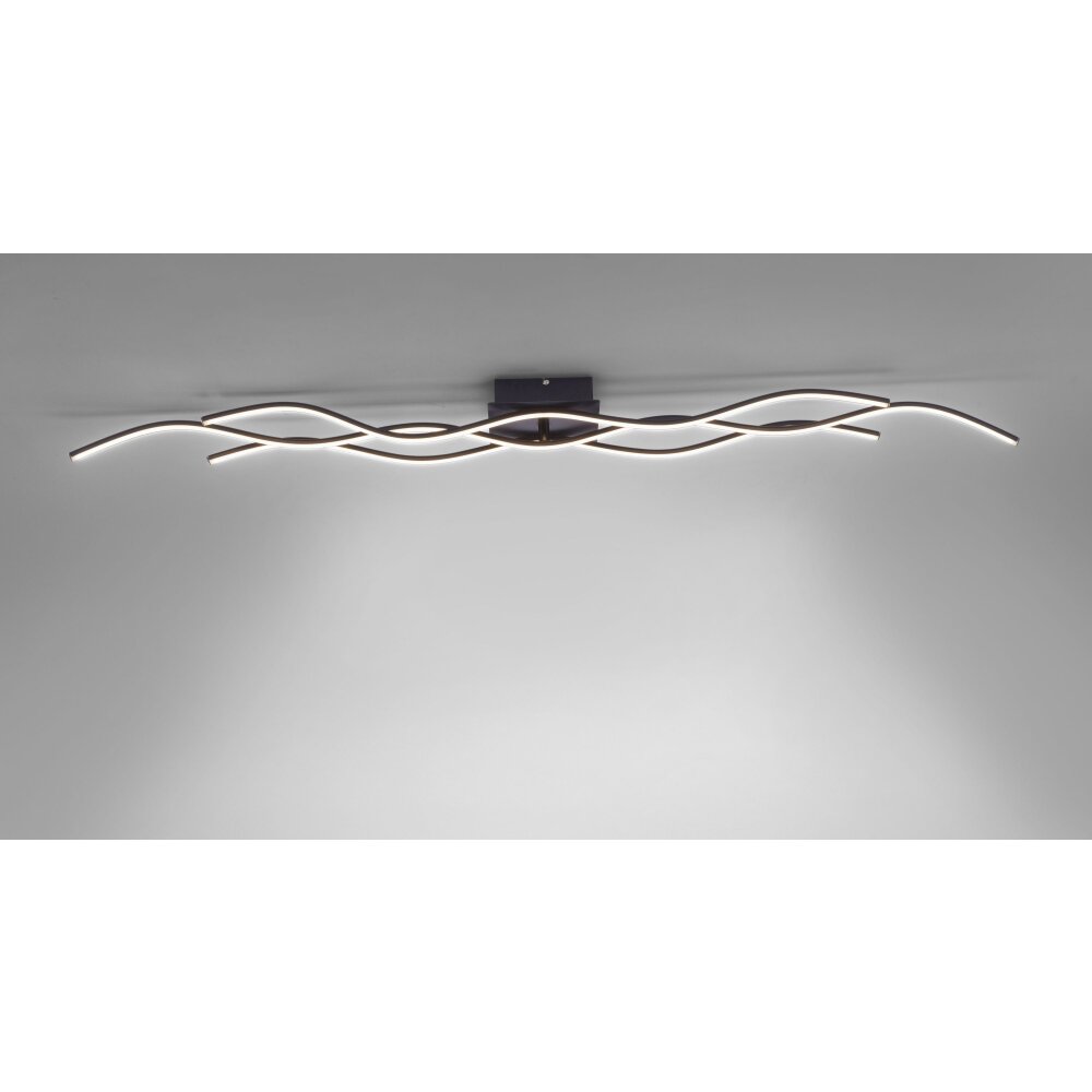 Plafonnier Leuchten-Direkt WAVE LED Noir, 3 lumières main product photo