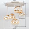 Chehalis plafonnier globe 5 lumières, luminaire de plafond rond ø 45 cm