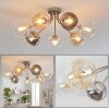 Gastor plafonnier boule 7 lumières E14 25 Watt moderne rétro-vintage pour salon