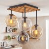 Gastor plafonnier boule 4 lampes E14, luminaire globe rétro boho pour salon