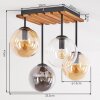 Gastor plafonnier boule 4 lampes E14, luminaire globe rétro boho pour salon