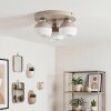 Eloria plafonnier boule rond E27 3 flammes, luminaire de plafond scandinave