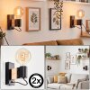 Applique murale Lemou E27 style rétro, lot de 2 luminaires muraux pour salon