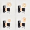 Applique murale Lemou E27 style rétro, lot de 2 luminaires muraux pour salon