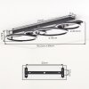 Kordex plafonnier LED moderne à anneaux lumineux croisés, forme allongée