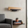 Applique murale LED Inzino avec panneau rectangulaire en bois, 3000 Kelvin blanc chaud