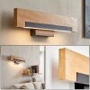 Inzino applique murale LED avec barre en bois, design scandinave moderne