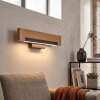 Inzino applique murale LED avec barre en bois, design scandinave moderne