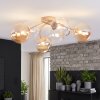 Chehalis plafonnier globe rétro, luminaire de plafond 6 flammes G9, Ø 64 cm