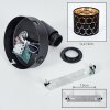 Alsen applique murale orientable avec interrupteur E14, abat-jour ajouré