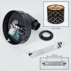 Tallaboa applique murale orientable avec interrupteur, abat-jour à fentes