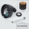 Alsen lot de 2 appliques murales orientables avec interrupteur, abat-jour ajouré E14