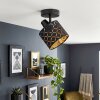 Tallaboa plafonnier orientable E14, abat-jour ajouré à fentes symétriques