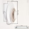 Lemik applique murale LED ronde, luminaire mural orientable à cercles plats