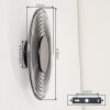 Liriel applique murale LED ronde ø 30 cm, lot de 2, relief ondulé rétro