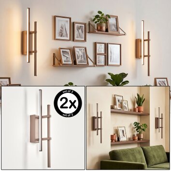 Kiron applique murale LED moderne allongée, lot de 2 pour salon et couloir