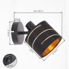 Alsen applique murale orientable avec abat-jour à fentes dorées E14