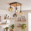 Gastor plafonnier à globes E14 4 flammes boho pour salon et salle à manger