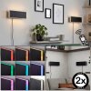Moderne LED Applique murale Axion rectangle plat, lot de 2, RGB, 3000 Kelvin blanc chaud