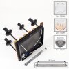Plafonnier boho Koyoto, 4 abat-jour en verre ambre, clair et fumé ø 15 cm