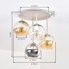 Koyoto plafonnier 4 flammes, luminaire de plafond à boules rondes Ø 38 cm