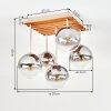 Gastor plafonnier boule 5 lumières rétro Ø 39 cm pour salon et salle à manger