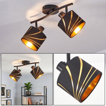 Alsen plafonnier orientable 2 spots, lampe de plafond vintage pour salon